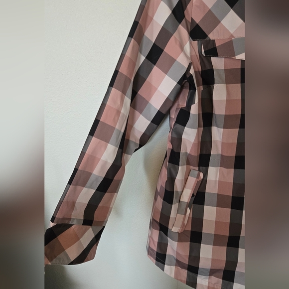 Simple Life Pink Plaid Raincoat Size Medium - Picture 3 of 7